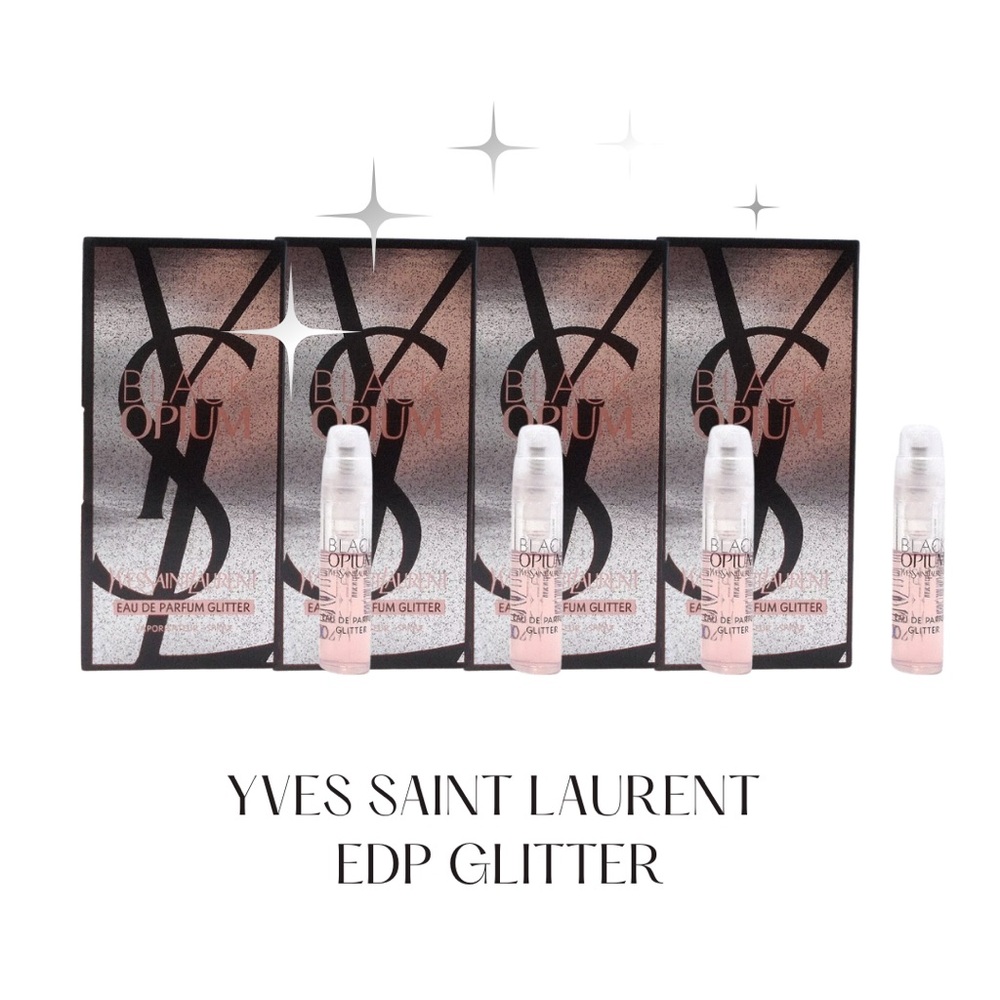 YVES SAINT LAURENT Black Opium Glitter Eau de Parfum Samples (4) - .04 fl oz ea.